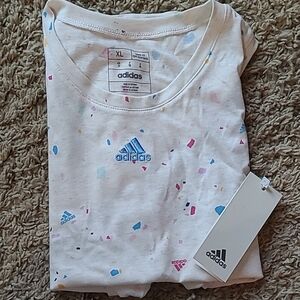 Adidas Kids Confetti Print Tank - White